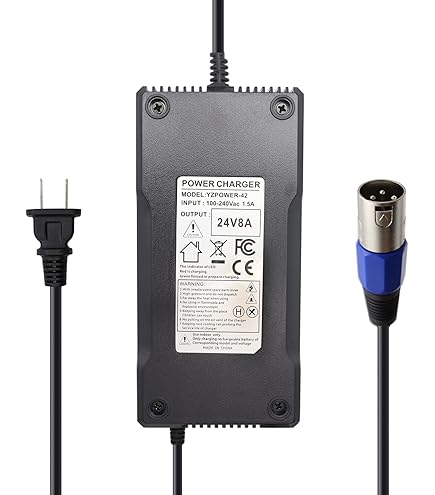 Amazon.com: 24V 8A Lead Acid Battery Charger with 3-Pin XLR